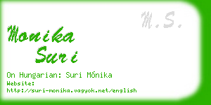 monika suri business card